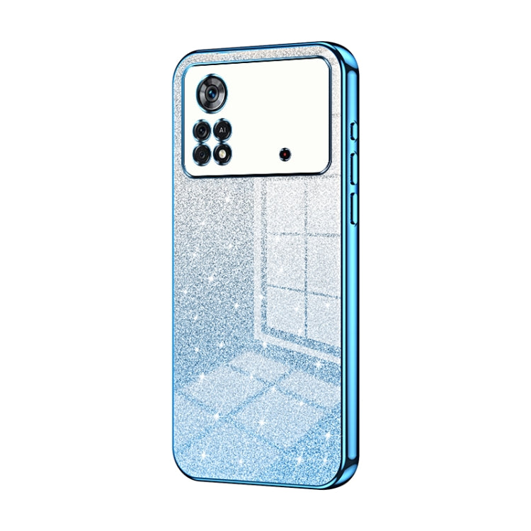 Gradient Glitter Powder Electroplated Phone Case, For Xiaomi Civi / Civi 1S, For Xiaomi Poco M4 Pro, For Xiaomi Poco X4 Pro 5G, For Xiaomi 12 / 12X, For Xiaomi Mi 11 Lite 4G / 5G, For Xiaomi 11T / 11T Pro