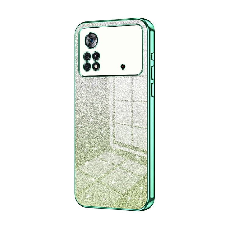 Gradient Glitter Powder Electroplated Phone Case, For Xiaomi Civi / Civi 1S, For Xiaomi Poco M4 Pro, For Xiaomi Poco X4 Pro 5G, For Xiaomi 12 / 12X, For Xiaomi Mi 11 Lite 4G / 5G, For Xiaomi 11T / 11T Pro