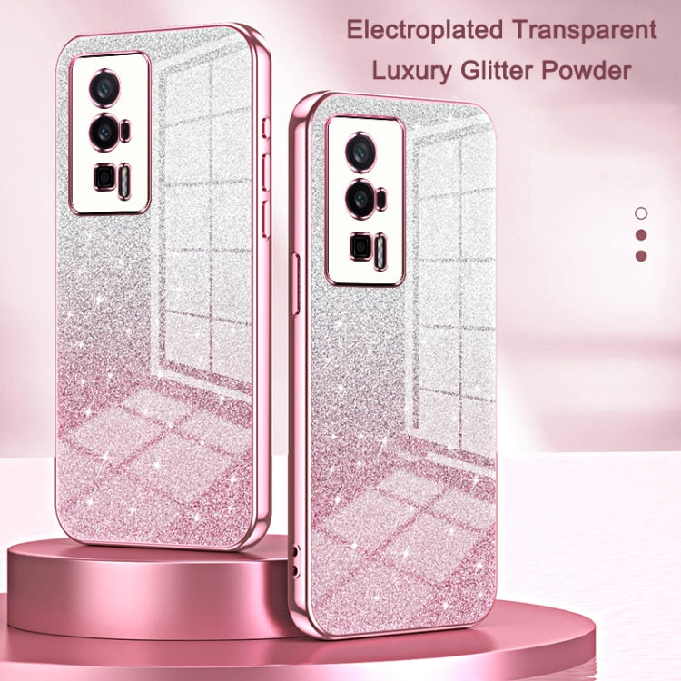 Gradient Glitter Powder Electroplated Phone Case, For Xiaomi Civi / Civi 1S, For Xiaomi Poco M4 Pro, For Xiaomi Poco X4 Pro 5G, For Xiaomi 12 / 12X, For Xiaomi Mi 11 Lite 4G / 5G, For Xiaomi 11T / 11T Pro