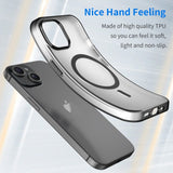 MagSafe Frosted Translucent TPU + PC Full Coverage Phone Case, For iPhone 16 Plus, For iPhone 16, For iPhone 15 Pro Max, For iPhone 15 Pro, For iPhone 15 Plus
