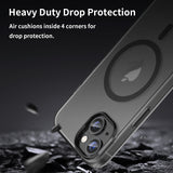 MagSafe Frosted Translucent TPU + PC Full Coverage Phone Case, For iPhone 16 Plus, For iPhone 16, For iPhone 15 Pro Max, For iPhone 15 Pro, For iPhone 15 Plus