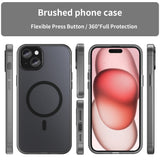 MagSafe Frosted Translucent TPU + PC Full Coverage Phone Case, For iPhone 15 Plus, For iPhone 15, For iPhone 14 Plus, For iPhone 14, For iPhone 14 Pro