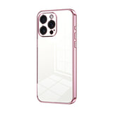 Transparent Plating Fine Hole Phone Case, For iPhone 16 Pro, For iPhone 16 Plus, For iPhone 16, For iPhone 15 Pro Max, For iPhone 15 Pro, For iPhone 15 Plus