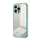 Transparent Plating Fine Hole Phone Case, For iPhone 16 Pro, For iPhone 16 Plus, For iPhone 16, For iPhone 15 Pro Max, For iPhone 15 Pro, For iPhone 15 Plus