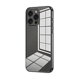Transparent Plating Fine Hole Phone Case, For iPhone 16 Pro, For iPhone 16 Plus, For iPhone 16, For iPhone 15 Pro Max, For iPhone 15 Pro, For iPhone 15 Plus