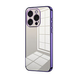 Transparent Plating Fine Hole Phone Case, For iPhone 16 Pro, For iPhone 16 Plus, For iPhone 16, For iPhone 15 Pro Max, For iPhone 15 Pro, For iPhone 15 Plus