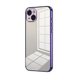 Transparent Plating Fine Hole Phone Case, For iPhone 16 Pro, For iPhone 16 Plus, For iPhone 16, For iPhone 15 Pro Max, For iPhone 15 Pro, For iPhone 15 Plus