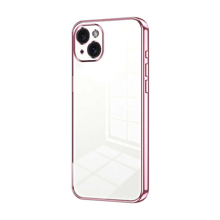 Transparent Plating Fine Hole Phone Case, For iPhone 16 Pro, For iPhone 16 Plus, For iPhone 16, For iPhone 15 Pro Max, For iPhone 15 Pro, For iPhone 15 Plus