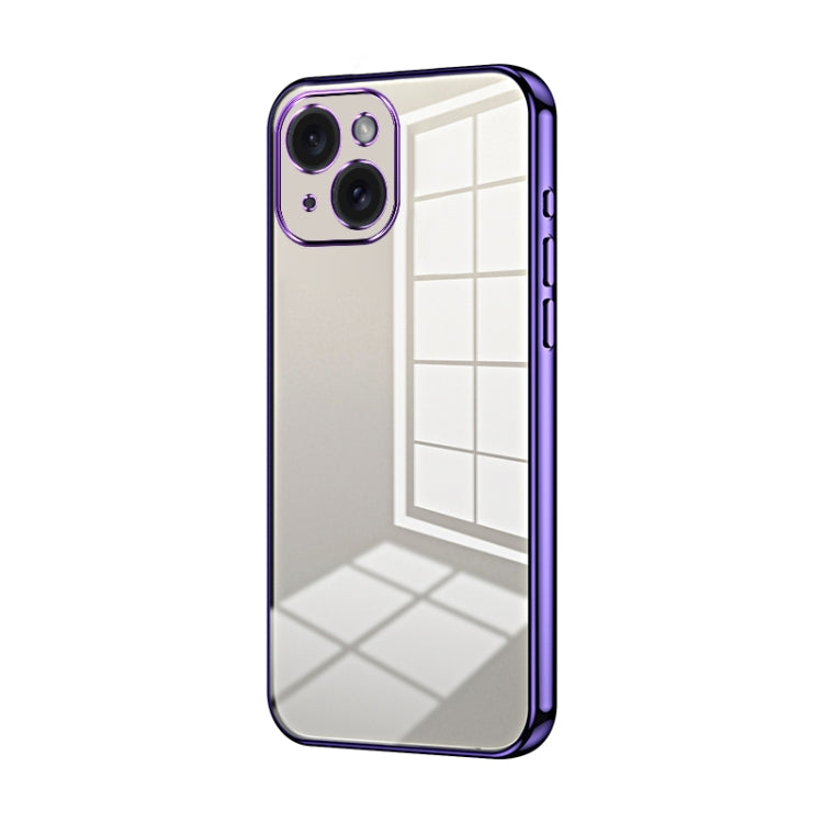 Transparent Plating Fine Hole Phone Case, For iPhone 15, For iPhone 14 Plus, For iPhone 14, For iPhone 14 Pro, For iPhone 14 Pro Max, For iPhone SE 2022 / 2020 / 8 / 7