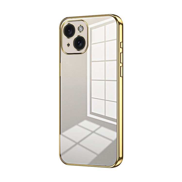 Transparent Plating Fine Hole Phone Case, For iPhone 15, For iPhone 14 Plus, For iPhone 14, For iPhone 14 Pro, For iPhone 14 Pro Max, For iPhone SE 2022 / 2020 / 8 / 7