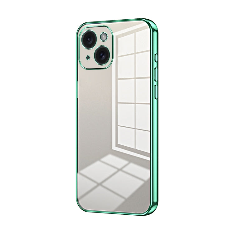 Transparent Plating Fine Hole Phone Case, For iPhone 15, For iPhone 14 Plus, For iPhone 14, For iPhone 14 Pro, For iPhone 14 Pro Max, For iPhone SE 2022 / 2020 / 8 / 7