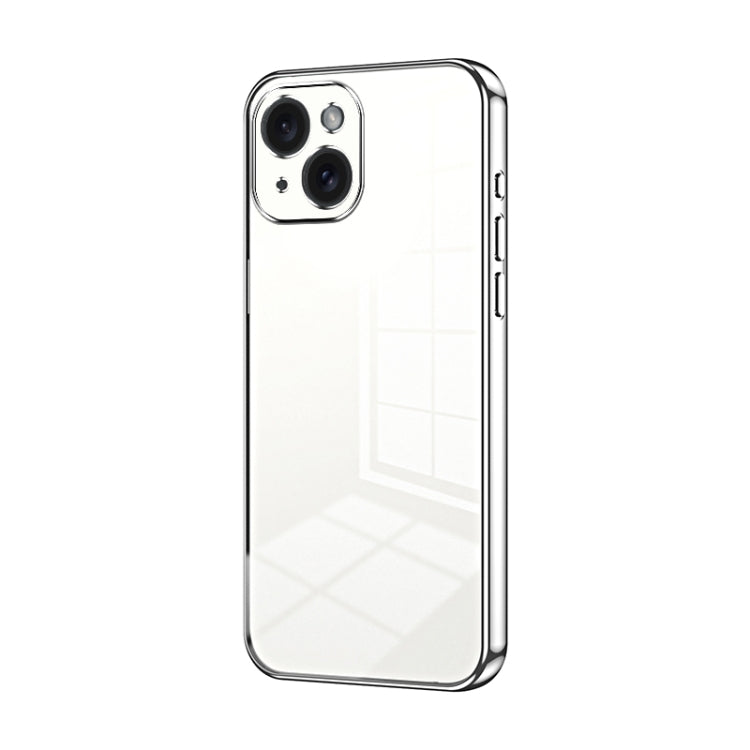 Transparent Plating Fine Hole Phone Case, For iPhone 15, For iPhone 14 Plus, For iPhone 14, For iPhone 14 Pro, For iPhone 14 Pro Max, For iPhone SE 2022 / 2020 / 8 / 7