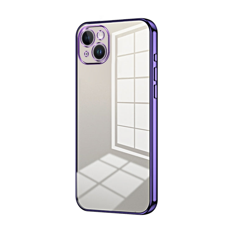 Transparent Plating Fine Hole Phone Case, For iPhone 15, For iPhone 14 Plus, For iPhone 14, For iPhone 14 Pro, For iPhone 14 Pro Max, For iPhone SE 2022 / 2020 / 8 / 7