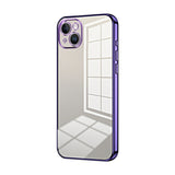 Transparent Plating Fine Hole Phone Case, For iPhone 15, For iPhone 14 Plus, For iPhone 14, For iPhone 14 Pro, For iPhone 14 Pro Max, For iPhone SE 2022 / 2020 / 8 / 7