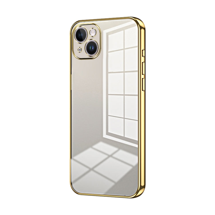 Transparent Plating Fine Hole Phone Case, For iPhone 15, For iPhone 14 Plus, For iPhone 14, For iPhone 14 Pro, For iPhone 14 Pro Max, For iPhone SE 2022 / 2020 / 8 / 7