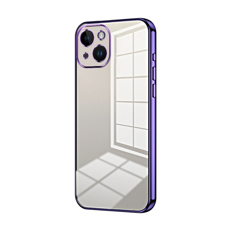 Transparent Plating Fine Hole Phone Case, For iPhone 15, For iPhone 14 Plus, For iPhone 14, For iPhone 14 Pro, For iPhone 14 Pro Max, For iPhone SE 2022 / 2020 / 8 / 7