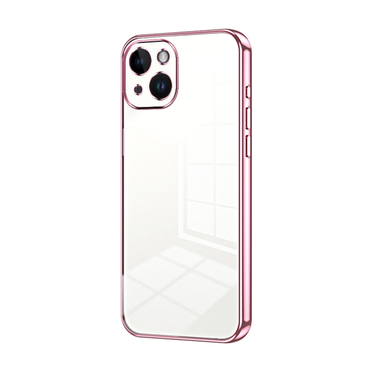 Transparent Plating Fine Hole Phone Case, For iPhone 15, For iPhone 14 Plus, For iPhone 14, For iPhone 14 Pro, For iPhone 14 Pro Max, For iPhone SE 2022 / 2020 / 8 / 7