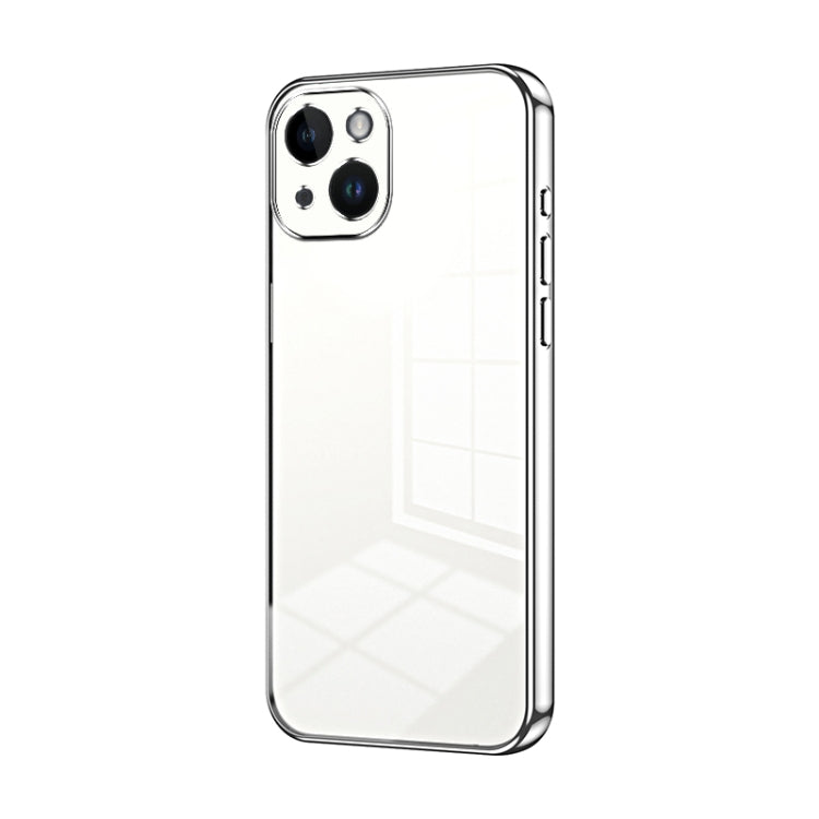 Transparent Plating Fine Hole Phone Case, For iPhone 15, For iPhone 14 Plus, For iPhone 14, For iPhone 14 Pro, For iPhone 14 Pro Max, For iPhone SE 2022 / 2020 / 8 / 7