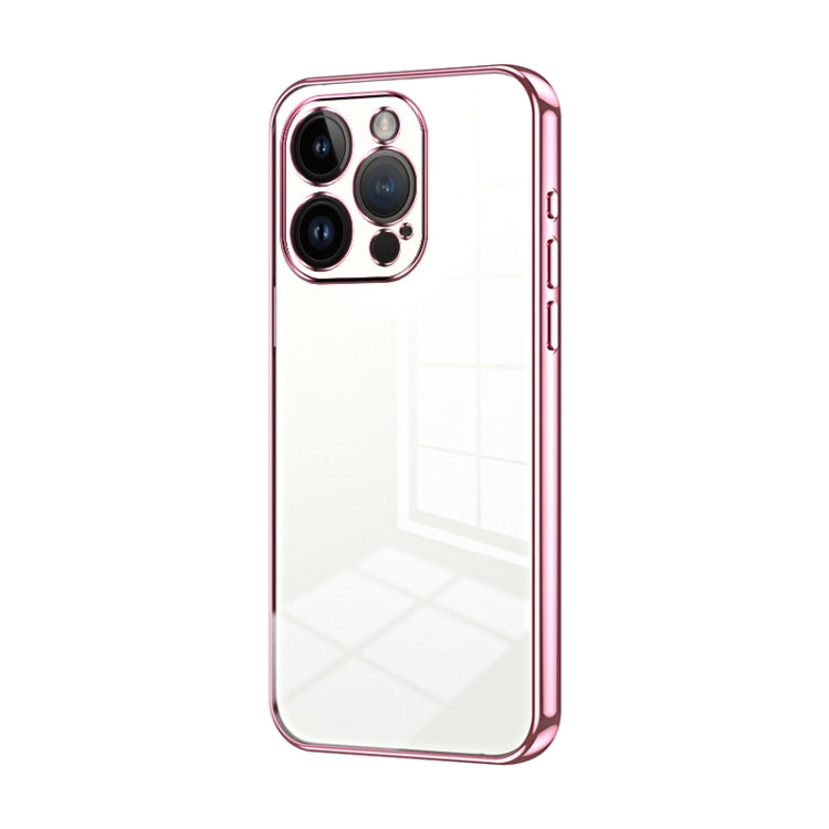 Transparent Plating Fine Hole Phone Case, For iPhone 15, For iPhone 14 Plus, For iPhone 14, For iPhone 14 Pro, For iPhone 14 Pro Max, For iPhone SE 2022 / 2020 / 8 / 7