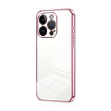 Transparent Plating Fine Hole Phone Case, For iPhone 15, For iPhone 14 Plus, For iPhone 14, For iPhone 14 Pro, For iPhone 14 Pro Max, For iPhone SE 2022 / 2020 / 8 / 7