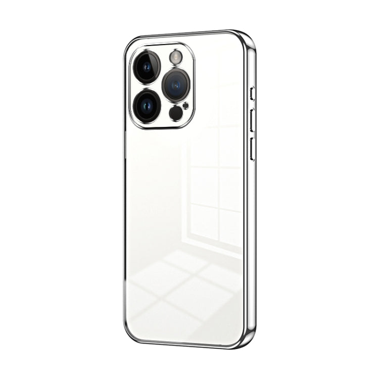 Transparent Plating Fine Hole Phone Case, For iPhone 15, For iPhone 14 Plus, For iPhone 14, For iPhone 14 Pro, For iPhone 14 Pro Max, For iPhone SE 2022 / 2020 / 8 / 7