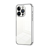 Transparent Plating Fine Hole Phone Case, For iPhone 15, For iPhone 14 Plus, For iPhone 14, For iPhone 14 Pro, For iPhone 14 Pro Max, For iPhone SE 2022 / 2020 / 8 / 7