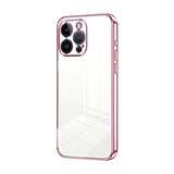 Transparent Plating Fine Hole Phone Case, For iPhone 15, For iPhone 14 Plus, For iPhone 14, For iPhone 14 Pro, For iPhone 14 Pro Max, For iPhone SE 2022 / 2020 / 8 / 7