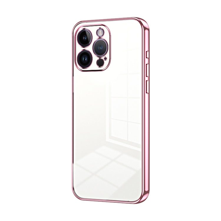 Transparent Plating Fine Hole Phone Case, For iPhone 15, For iPhone 14 Plus, For iPhone 14, For iPhone 14 Pro, For iPhone 14 Pro Max, For iPhone SE 2022 / 2020 / 8 / 7