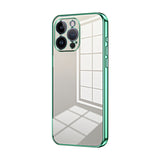 Transparent Plating Fine Hole Phone Case, For iPhone 15, For iPhone 14 Plus, For iPhone 14, For iPhone 14 Pro, For iPhone 14 Pro Max, For iPhone SE 2022 / 2020 / 8 / 7