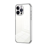 Transparent Plating Fine Hole Phone Case, For iPhone 15, For iPhone 14 Plus, For iPhone 14, For iPhone 14 Pro, For iPhone 14 Pro Max, For iPhone SE 2022 / 2020 / 8 / 7