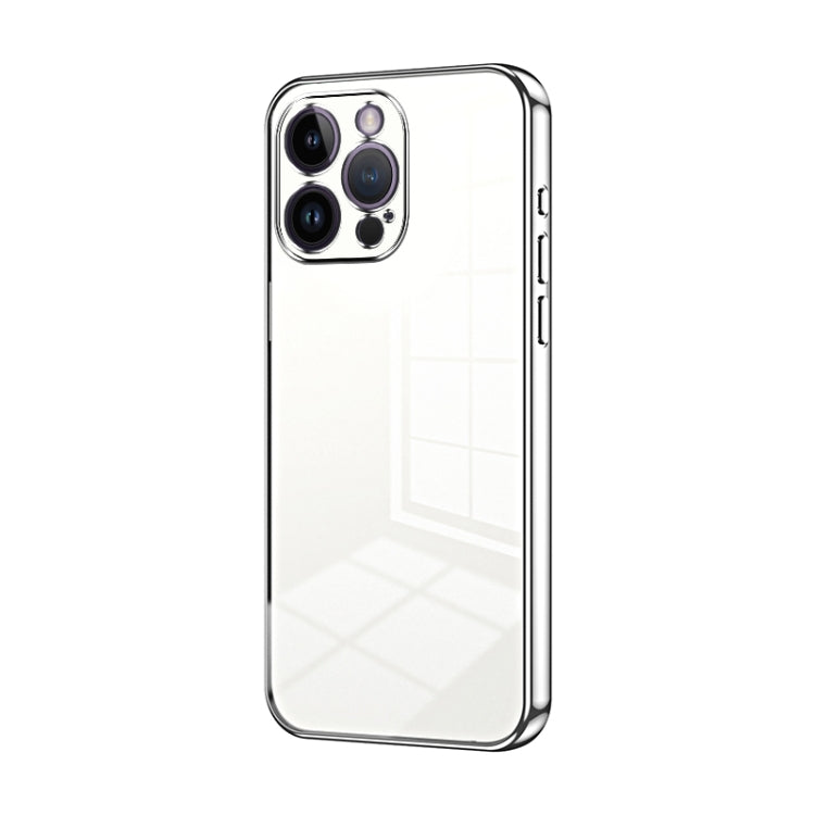 Transparent Plating Fine Hole Phone Case, For iPhone 15, For iPhone 14 Plus, For iPhone 14, For iPhone 14 Pro, For iPhone 14 Pro Max, For iPhone SE 2022 / 2020 / 8 / 7