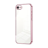 Transparent Plating Fine Hole Phone Case, For iPhone 15, For iPhone 14 Plus, For iPhone 14, For iPhone 14 Pro, For iPhone 14 Pro Max, For iPhone SE 2022 / 2020 / 8 / 7