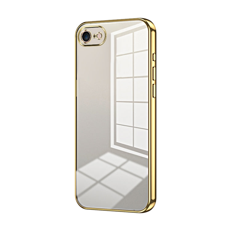 Transparent Plating Fine Hole Phone Case, For iPhone 15, For iPhone 14 Plus, For iPhone 14, For iPhone 14 Pro, For iPhone 14 Pro Max, For iPhone SE 2022 / 2020 / 8 / 7