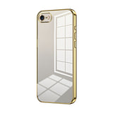 Transparent Plating Fine Hole Phone Case, For iPhone 15, For iPhone 14 Plus, For iPhone 14, For iPhone 14 Pro, For iPhone 14 Pro Max, For iPhone SE 2022 / 2020 / 8 / 7