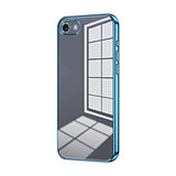 Transparent Plating Fine Hole Phone Case, For iPhone 15, For iPhone 14 Plus, For iPhone 14, For iPhone 14 Pro, For iPhone 14 Pro Max, For iPhone SE 2022 / 2020 / 8 / 7