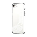 Transparent Plating Fine Hole Phone Case, For iPhone 15, For iPhone 14 Plus, For iPhone 14, For iPhone 14 Pro, For iPhone 14 Pro Max, For iPhone SE 2022 / 2020 / 8 / 7