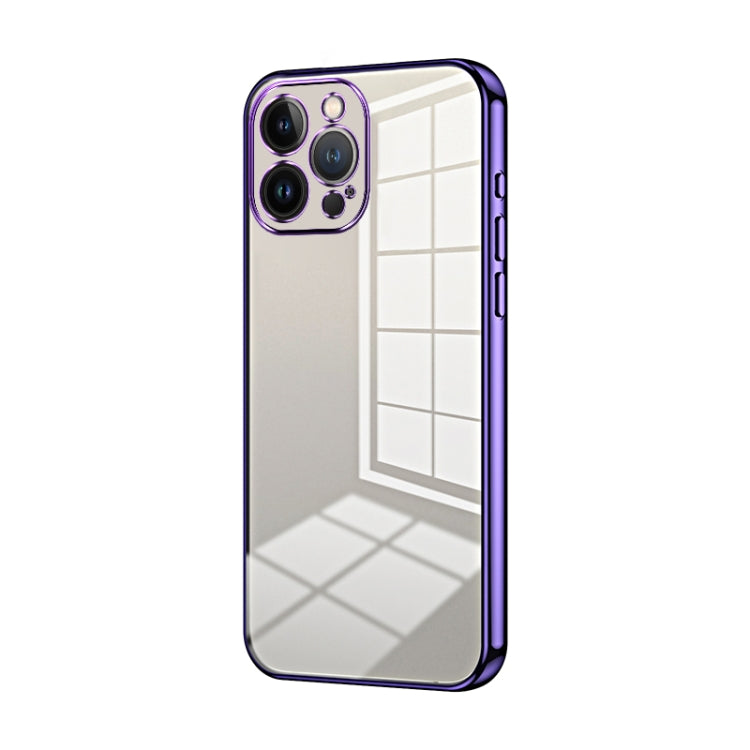 Transparent Plating Fine Hole Phone Case, For iPhone 13 Pro Max, For iPhone 13 Pro, For iPhone 13, For iPhone 12, For iPhone 12 Pro Max, For iPhone 12 Pro
