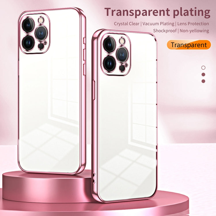 Transparent Plating Fine Hole Phone Case, For iPhone 13 Pro Max, For iPhone 13 Pro, For iPhone 13, For iPhone 12, For iPhone 12 Pro Max, For iPhone 12 Pro