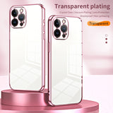 Transparent Plating Fine Hole Phone Case, For iPhone 13 Pro Max, For iPhone 13 Pro, For iPhone 13, For iPhone 12, For iPhone 12 Pro Max, For iPhone 12 Pro