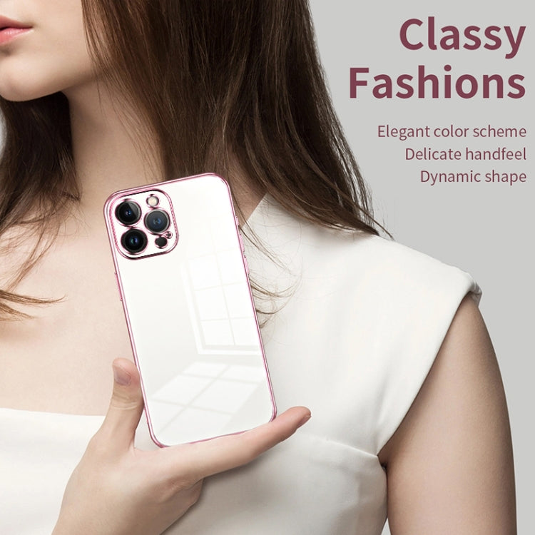 Transparent Plating Fine Hole Phone Case, For iPhone 13 Pro Max, For iPhone 13 Pro, For iPhone 13, For iPhone 12, For iPhone 12 Pro Max, For iPhone 12 Pro