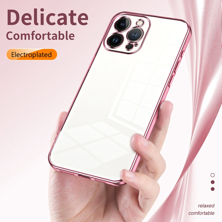 Transparent Plating Fine Hole Phone Case, For iPhone 13 Pro Max, For iPhone 13 Pro, For iPhone 13, For iPhone 12, For iPhone 12 Pro Max, For iPhone 12 Pro