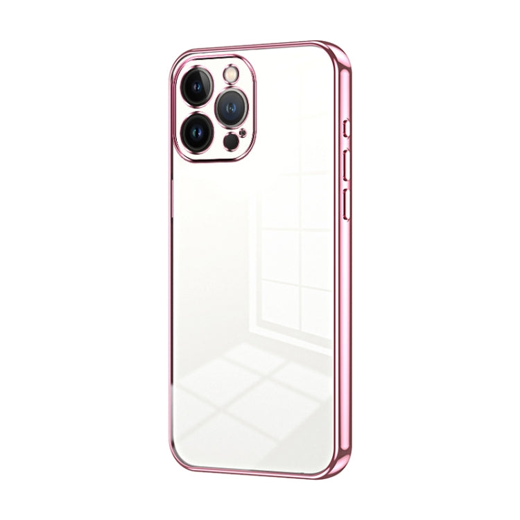 Transparent Plating Fine Hole Phone Case, For iPhone 13 Pro Max, For iPhone 13 Pro, For iPhone 13, For iPhone 12, For iPhone 12 Pro Max, For iPhone 12 Pro