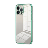 Transparent Plating Fine Hole Phone Case, For iPhone 13 Pro Max, For iPhone 13 Pro, For iPhone 13, For iPhone 12, For iPhone 12 Pro Max, For iPhone 12 Pro