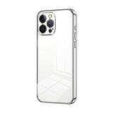 Transparent Plating Fine Hole Phone Case, For iPhone 13 Pro Max, For iPhone 13 Pro, For iPhone 13, For iPhone 12, For iPhone 12 Pro Max, For iPhone 12 Pro