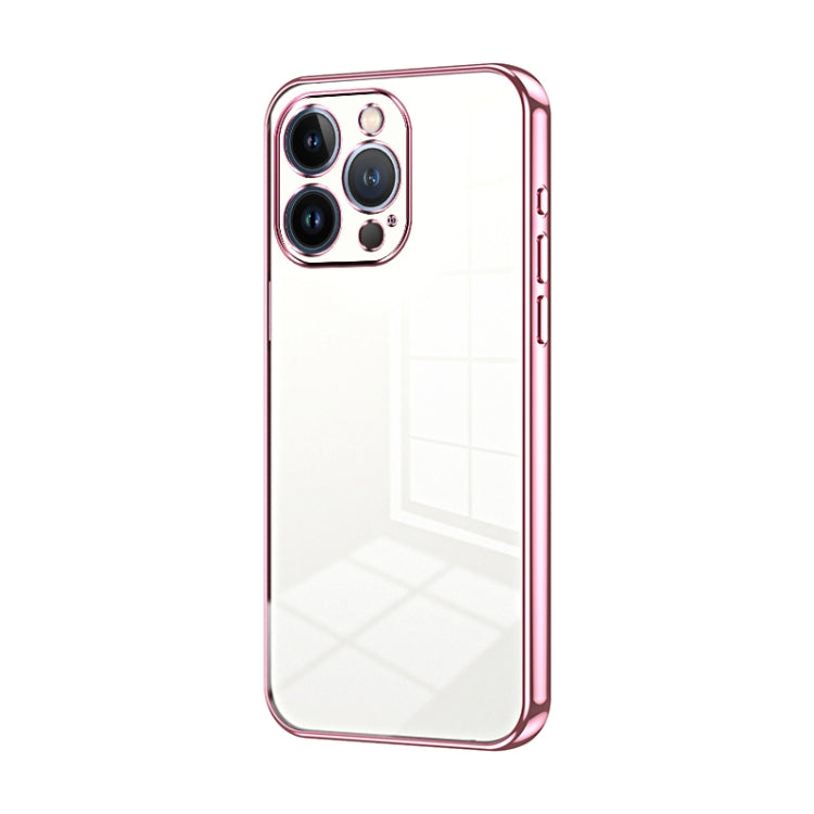 Transparent Plating Fine Hole Phone Case, For iPhone 13 Pro Max, For iPhone 13 Pro, For iPhone 13, For iPhone 12, For iPhone 12 Pro Max, For iPhone 12 Pro