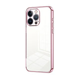 Transparent Plating Fine Hole Phone Case, For iPhone 13 Pro Max, For iPhone 13 Pro, For iPhone 13, For iPhone 12, For iPhone 12 Pro Max, For iPhone 12 Pro