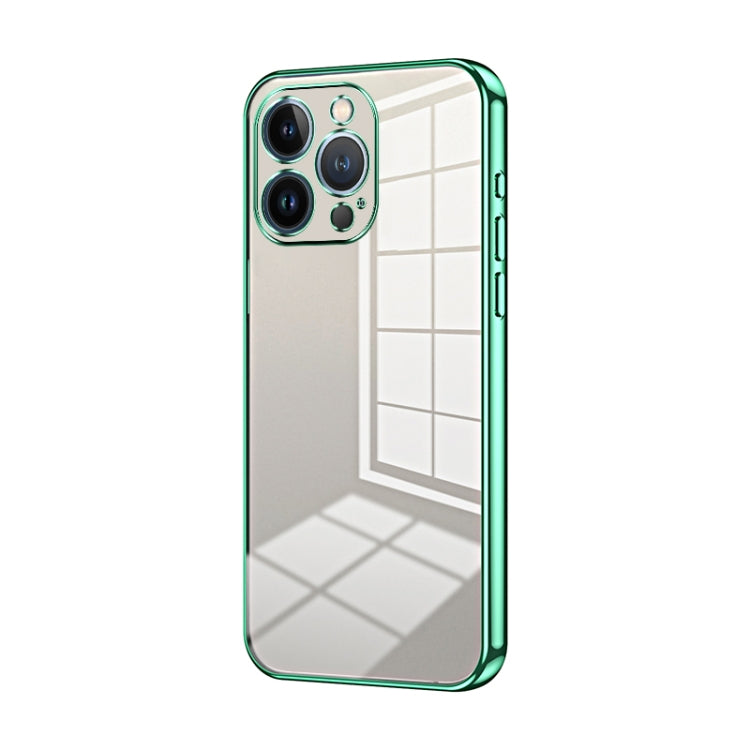 Transparent Plating Fine Hole Phone Case, For iPhone 13 Pro Max, For iPhone 13 Pro, For iPhone 13, For iPhone 12, For iPhone 12 Pro Max, For iPhone 12 Pro