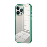 Transparent Plating Fine Hole Phone Case, For iPhone 13 Pro Max, For iPhone 13 Pro, For iPhone 13, For iPhone 12, For iPhone 12 Pro Max, For iPhone 12 Pro