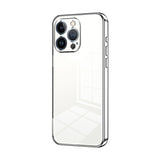Transparent Plating Fine Hole Phone Case, For iPhone 13 Pro Max, For iPhone 13 Pro, For iPhone 13, For iPhone 12, For iPhone 12 Pro Max, For iPhone 12 Pro