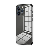 Transparent Plating Fine Hole Phone Case, For iPhone 13 Pro Max, For iPhone 13 Pro, For iPhone 13, For iPhone 12, For iPhone 12 Pro Max, For iPhone 12 Pro